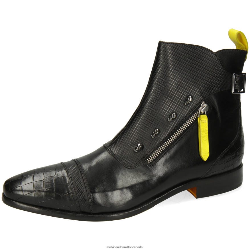 Men Melvin & Hamilton Black Elvis 25 Ankle Boots P4V68P1 Men Melvin & Hamilton Black Elvis 25 Ankle Boots P4V68P1