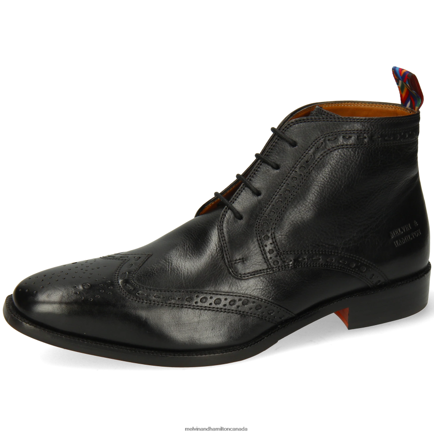 Men Melvin & Hamilton Black Jeff 7 Ankle Boots P4V68P6 Men Melvin & Hamilton Black Jeff 7 Ankle Boots P4V68P6