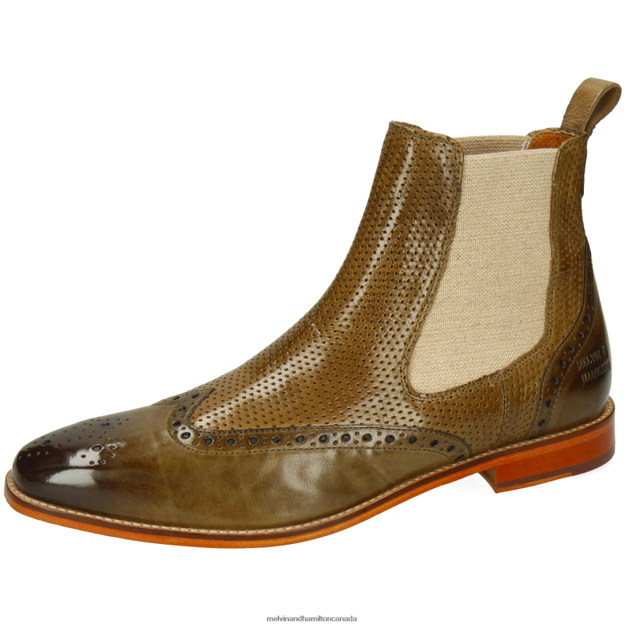 Men Melvin & Hamilton Khaki Alex 9 Ankle Boots P4V68P48 Men Melvin & Hamilton Khaki Alex 9 Ankle Boots P4V68P48