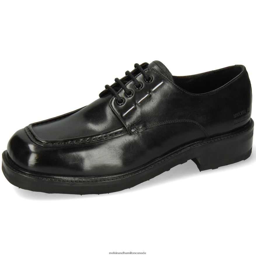 Men Melvin & Hamilton Black Clooney 6 Derby Shoes P4V68P425 Men Melvin & Hamilton Black Clooney 6 Derby Shoes P4V68P425