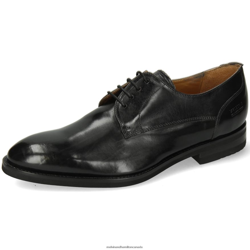 Men Melvin & Hamilton Black Kane 2 Derby Shoes P4V68P423 Men Melvin & Hamilton Black Kane 2 Derby Shoes P4V68P423