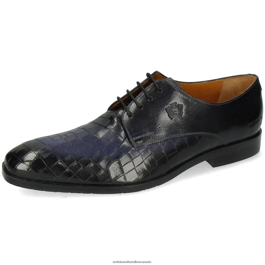 Men Melvin & Hamilton Blue Flynn 1 Derby Shoes P4V68P537 Men Melvin & Hamilton Blue Flynn 1 Derby Shoes P4V68P537