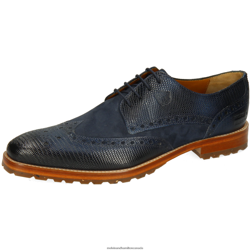 Men Melvin & Hamilton Blue Martin 15 Derby Shoes P4V68P421 Men Melvin & Hamilton Blue Martin 15 Derby Shoes P4V68P421