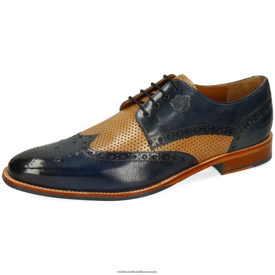 Men Melvin & Hamilton Blue Martin 15 Derby Shoes P4V68P450 Men Melvin & Hamilton Blue Martin 15 Derby Shoes P4V68P450