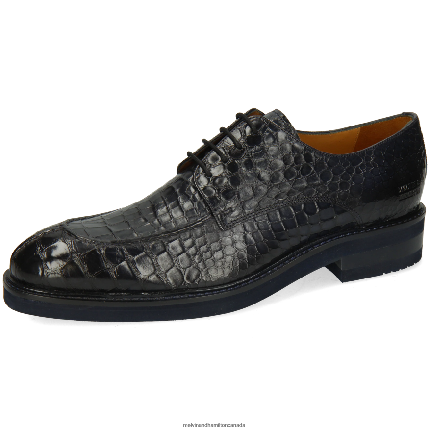 Men Melvin & Hamilton Blue Parker 1 Derby Shoes P4V68P422 Men Melvin & Hamilton Blue Parker 1 Derby Shoes P4V68P422