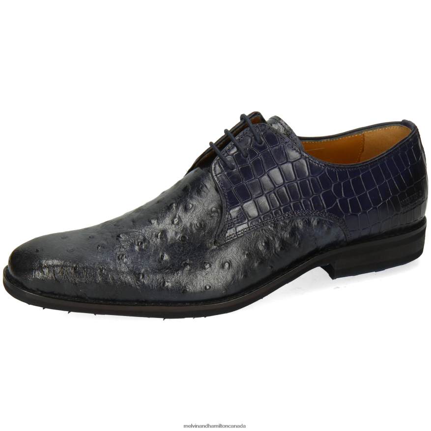 Men Melvin & Hamilton Blue Ryder 16 Derby Shoes P4V68P444 Men Melvin & Hamilton Blue Ryder 16 Derby Shoes P4V68P444