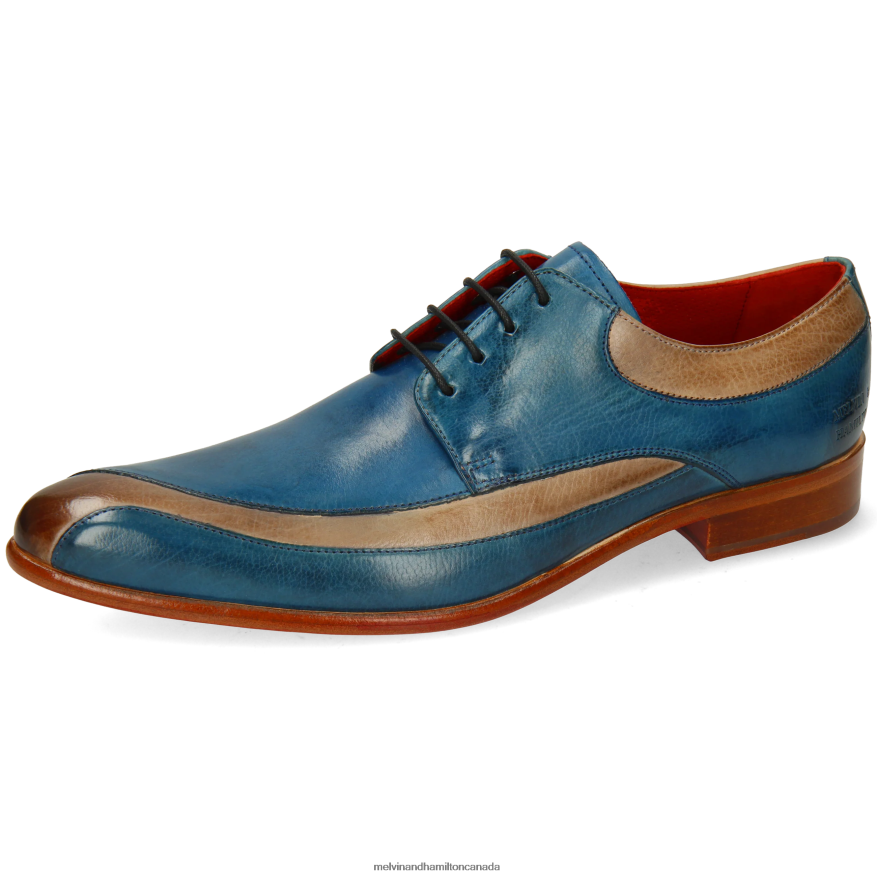 Men Melvin & Hamilton Blue Toni 36 Derby Shoes P4V68P503 Men Melvin & Hamilton Blue Toni 36 Derby Shoes P4V68P503