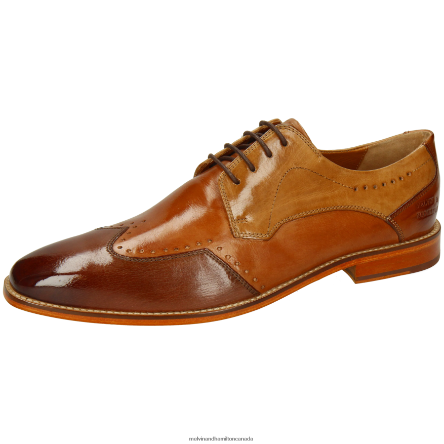 Men Melvin & Hamilton Brown Alex 3 Derby Shoes P4V68P502 Men Melvin & Hamilton Brown Alex 3 Derby Shoes P4V68P502