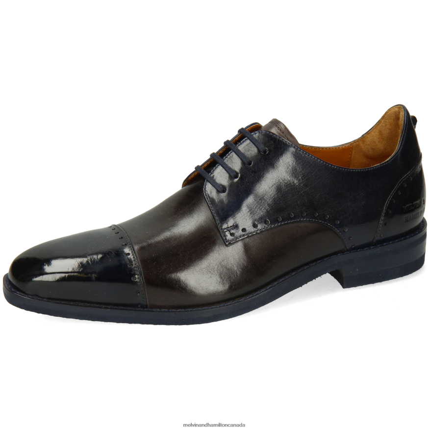Men Melvin & Hamilton Grey Dave 1 Derby Shoes P4V68P499 Men Melvin & Hamilton Grey Dave 1 Derby Shoes P4V68P499