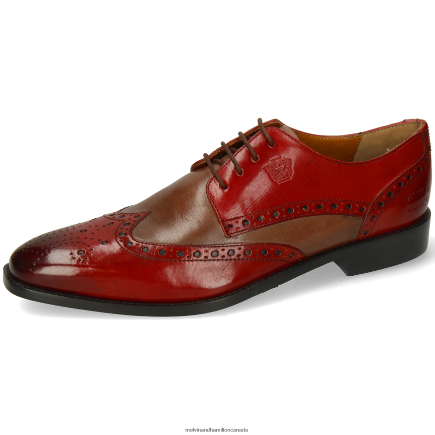 Men Melvin & Hamilton Red Martin 15 Derby Shoes P4V68P442 Men Melvin & Hamilton Red Martin 15 Derby Shoes P4V68P442