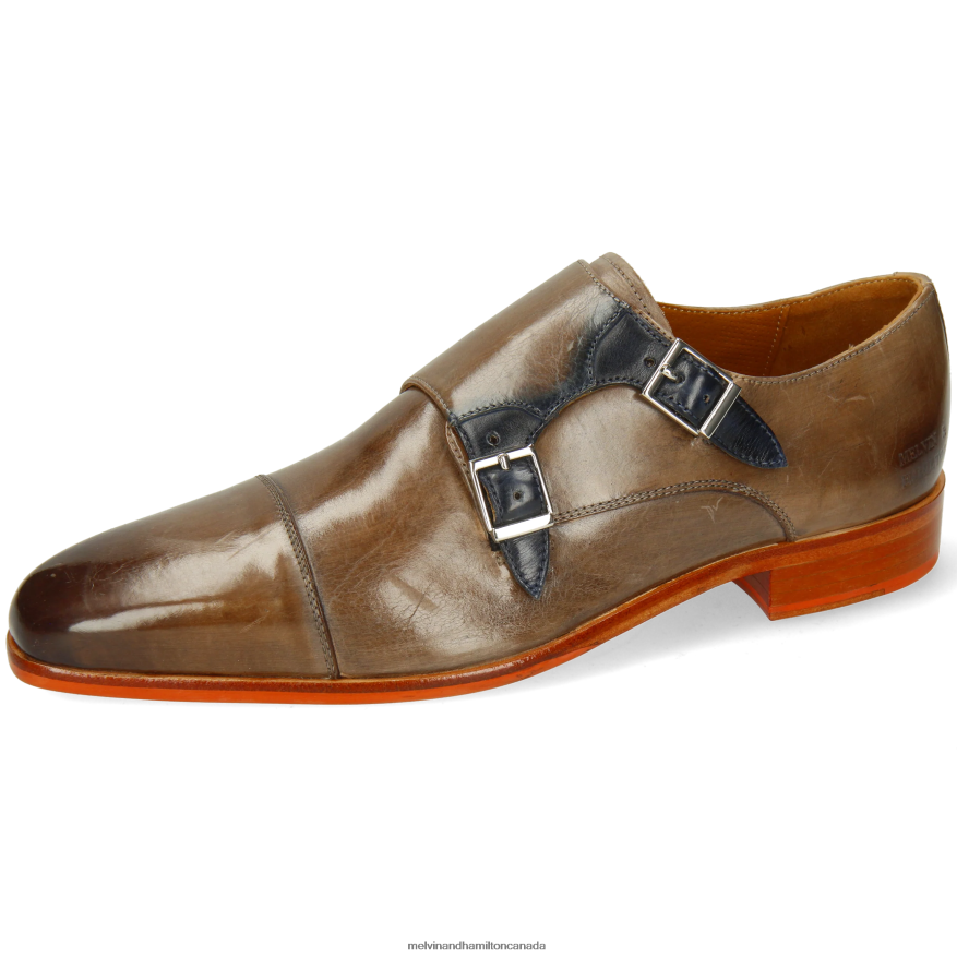 Men Melvin & Hamilton Light Brown Lewis 52 Monk Shoes P4V68P342 Men Melvin & Hamilton Light Brown Lewis 52 Monk Shoes P4V68P342