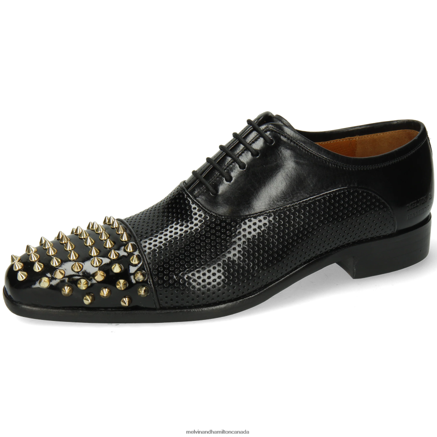 Men Melvin & Hamilton Black Lance 23 Oxford Shoes P4V68P151 Men Melvin & Hamilton Black Lance 23 Oxford Shoes P4V68P151
