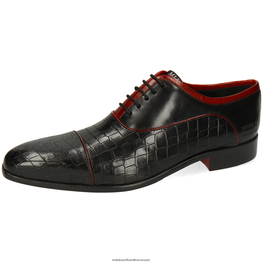 Men Melvin & Hamilton Black Lance 23 Oxford Shoes P4V68P152 Men Melvin & Hamilton Black Lance 23 Oxford Shoes P4V68P152