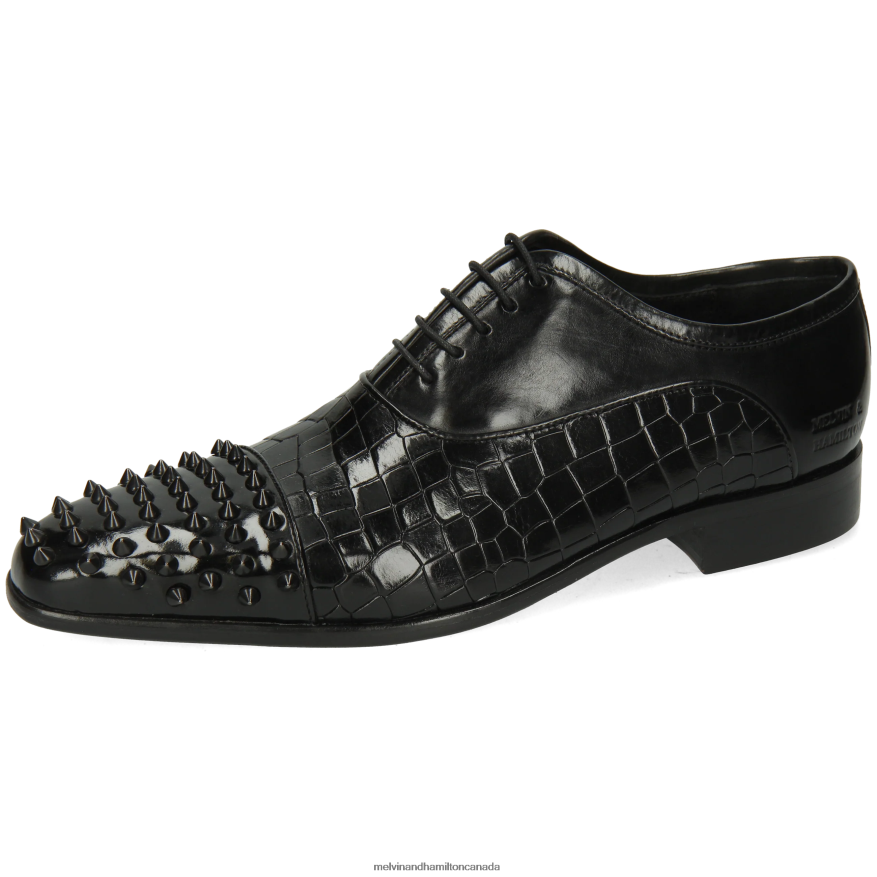 Men Melvin & Hamilton Black Lance 23 Oxford Shoes P4V68P158 Men Melvin & Hamilton Black Lance 23 Oxford Shoes P4V68P158