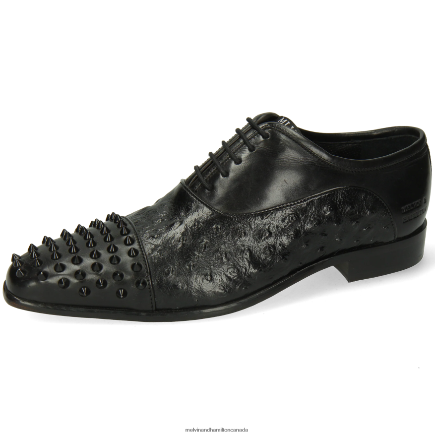 Men Melvin & Hamilton Black Lance 23 Oxford Shoes P4V68P165 Men Melvin & Hamilton Black Lance 23 Oxford Shoes P4V68P165