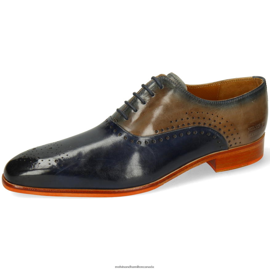 Men Melvin & Hamilton Blue Lewis 41 Oxford Shoes P4V68P163 Men Melvin & Hamilton Blue Lewis 41 Oxford Shoes P4V68P163