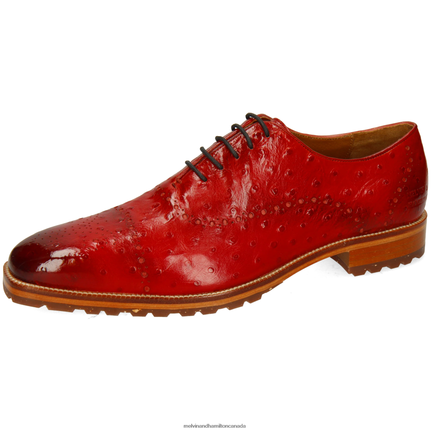 Men Melvin & Hamilton Red Jeff 8 Oxford Shoes P4V68P170 Men Melvin & Hamilton Red Jeff 8 Oxford Shoes P4V68P170