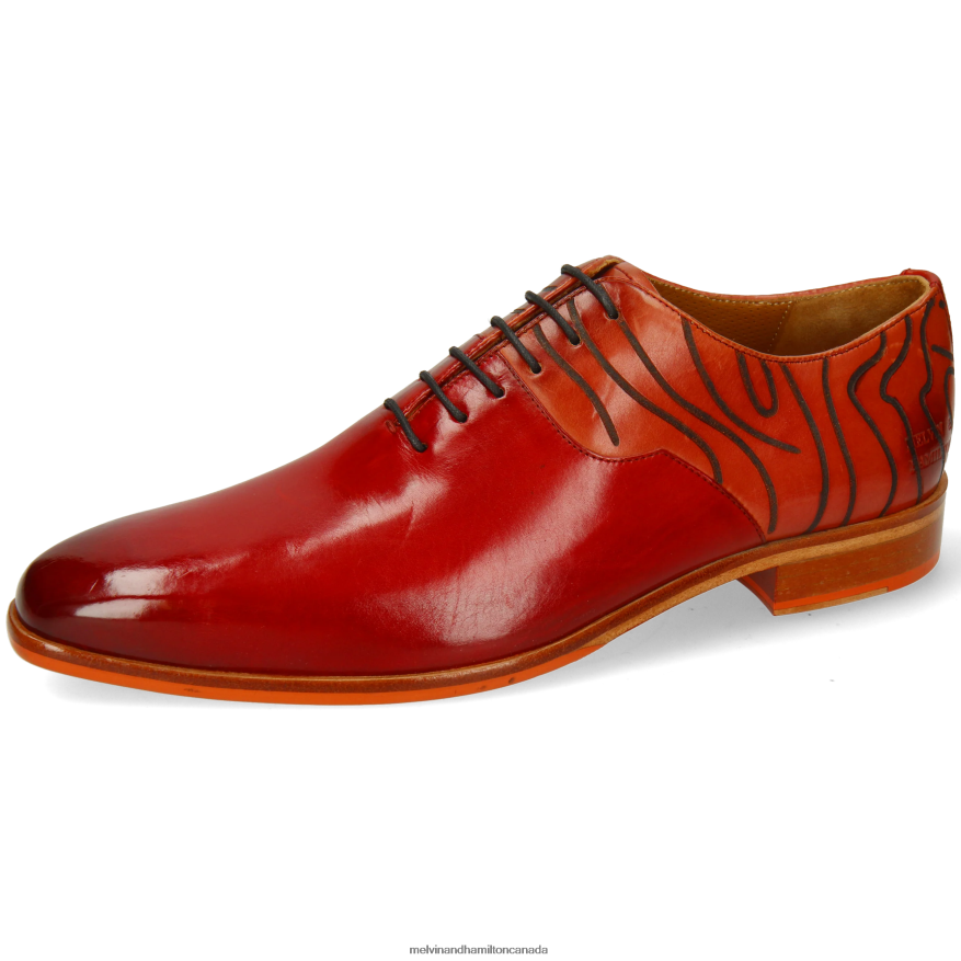 Men Melvin & Hamilton Red Lewis 53 Oxford Shoes P4V68P154 Men Melvin & Hamilton Red Lewis 53 Oxford Shoes P4V68P154