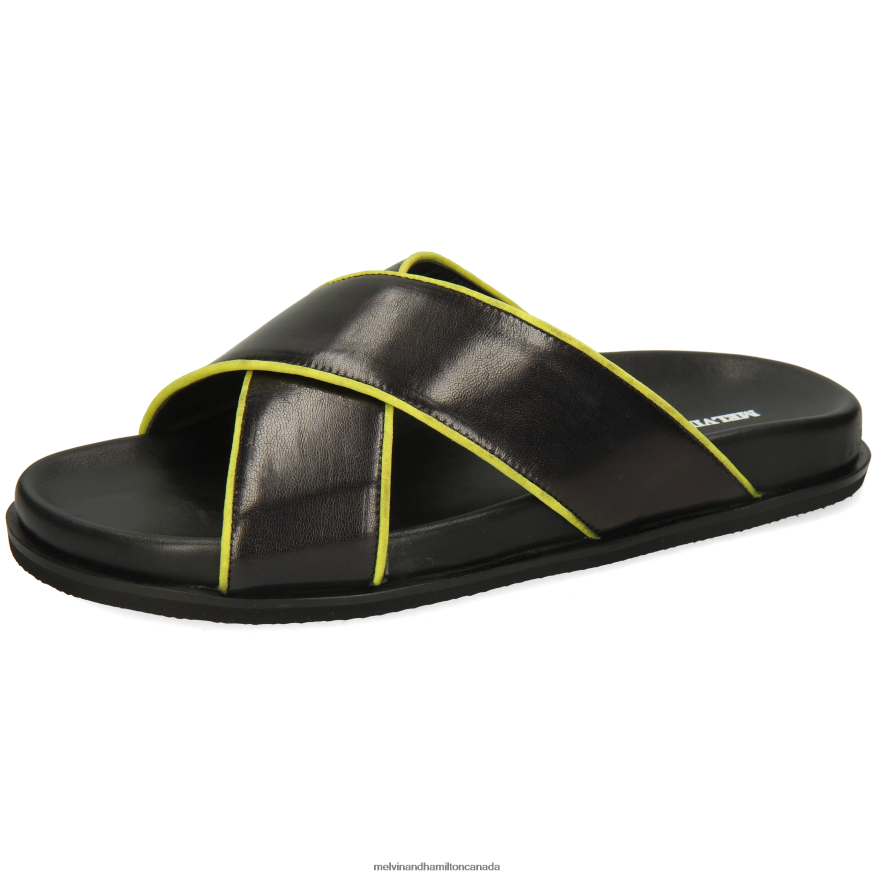 Men Melvin & Hamilton Black Robert 21 Sandals P4V68P750 Men Melvin & Hamilton Black Robert 21 Sandals P4V68P750