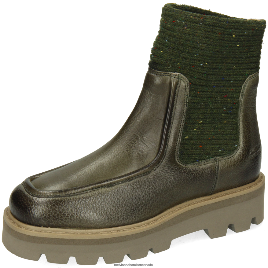 Women Melvin & Hamilton Khaki Cassy 3 Ankle Boots P4V68P915 Women Melvin & Hamilton Khaki Cassy 3 Ankle Boots P4V68P915
