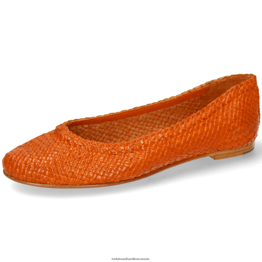 Women Melvin & Hamilton Orange Kate 5 Ballet Pumps P4V68P1960 Women Melvin & Hamilton Orange Kate 5 Ballet Pumps P4V68P1960
