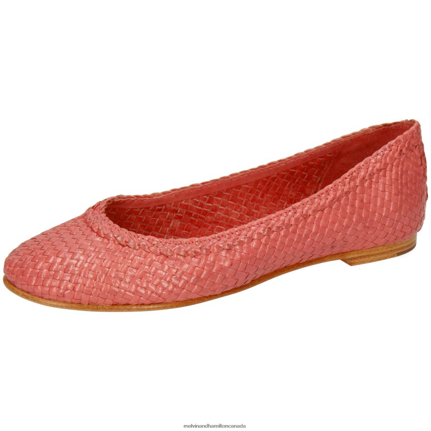 Women Melvin & Hamilton Pink Kate 5 Ballet Pumps P4V68P1958 Women Melvin & Hamilton Pink Kate 5 Ballet Pumps P4V68P1958