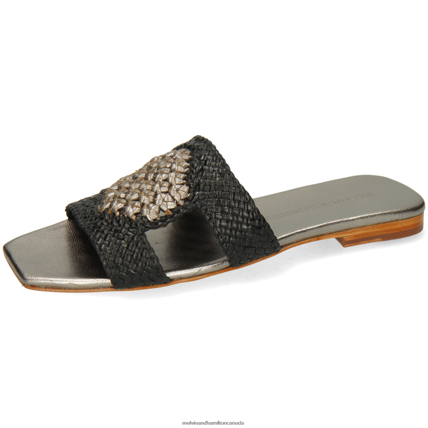 Women Melvin & Hamilton Black Brooke 16 Mules P4V68P1578 Women Melvin & Hamilton Black Brooke 16 Mules P4V68P1578