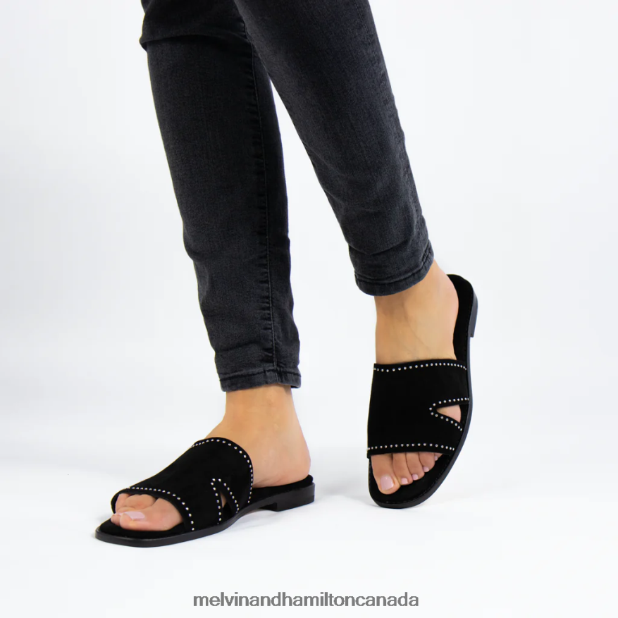 Women Melvin & Hamilton Black Elodie 20 Mules P4V68P1701 Women Melvin & Hamilton Black Elodie 20 Mules P4V68P1701