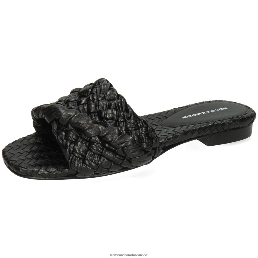 Women Melvin & Hamilton Black Elodie 53 Mules P4V68P1703 Women Melvin & Hamilton Black Elodie 53 Mules P4V68P1703