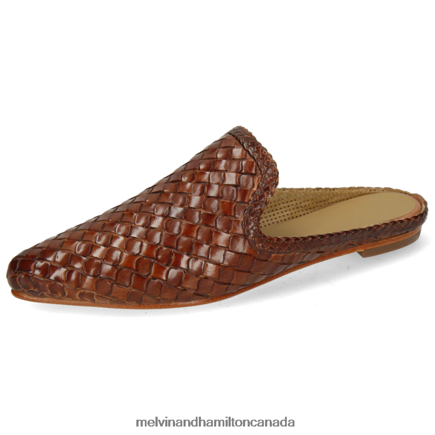 Women Melvin & Hamilton Brown Lydia 2 Mules P4V68P1704 Women Melvin & Hamilton Brown Lydia 2 Mules P4V68P1704