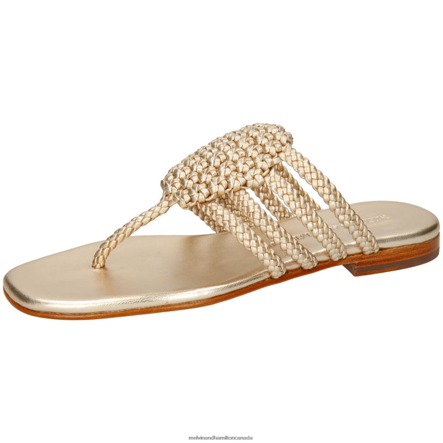 Women Melvin & Hamilton Gold Elodie 61 Mules P4V68P1545 Women Melvin & Hamilton Gold Elodie 61 Mules P4V68P1545