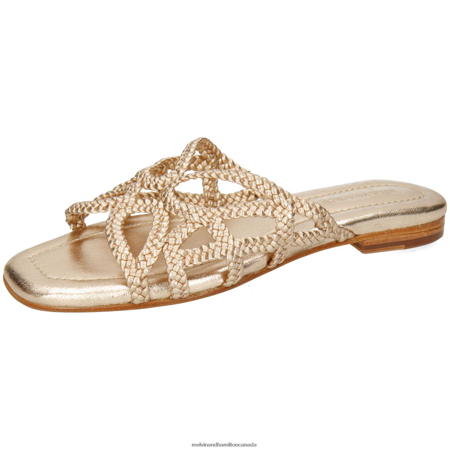 Women Melvin & Hamilton Gold Elodie 64 Mules P4V68P1547 Women Melvin & Hamilton Gold Elodie 64 Mules P4V68P1547