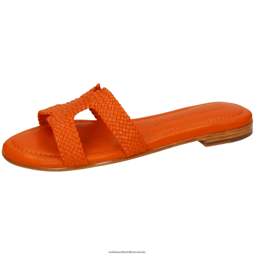 Women Melvin & Hamilton Orange Hanna 83 Mules P4V68P1599 Women Melvin & Hamilton Orange Hanna 83 Mules P4V68P1599
