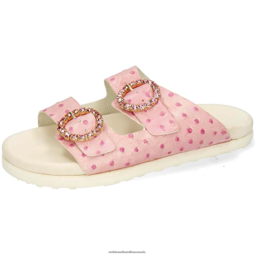 Women Melvin & Hamilton Pink Wilma 32 Mules P4V68P1554 Women Melvin & Hamilton Pink Wilma 32 Mules P4V68P1554