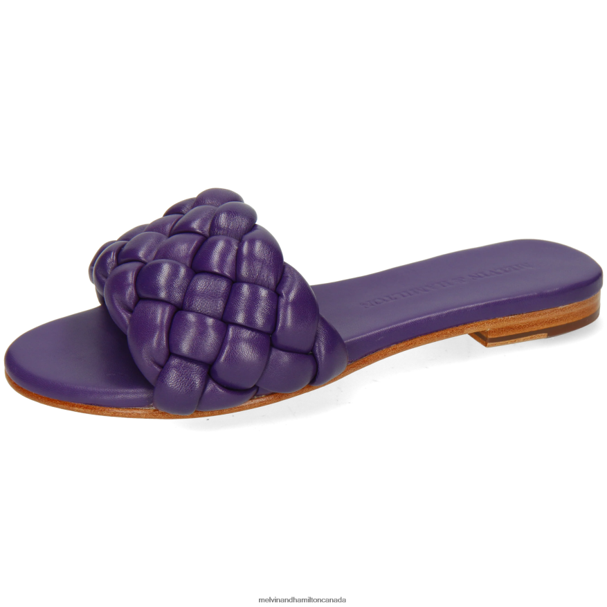 Women Melvin & Hamilton Purple Hanna 78 Mules P4V68P1593 Women Melvin & Hamilton Purple Hanna 78 Mules P4V68P1593