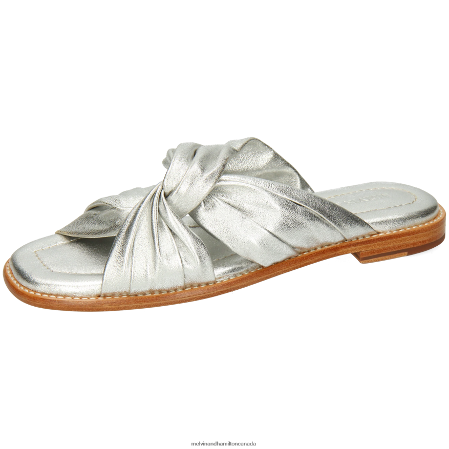 Women Melvin & Hamilton Silver Elodie 22 Mules P4V68P1614 Women Melvin & Hamilton Silver Elodie 22 Mules P4V68P1614