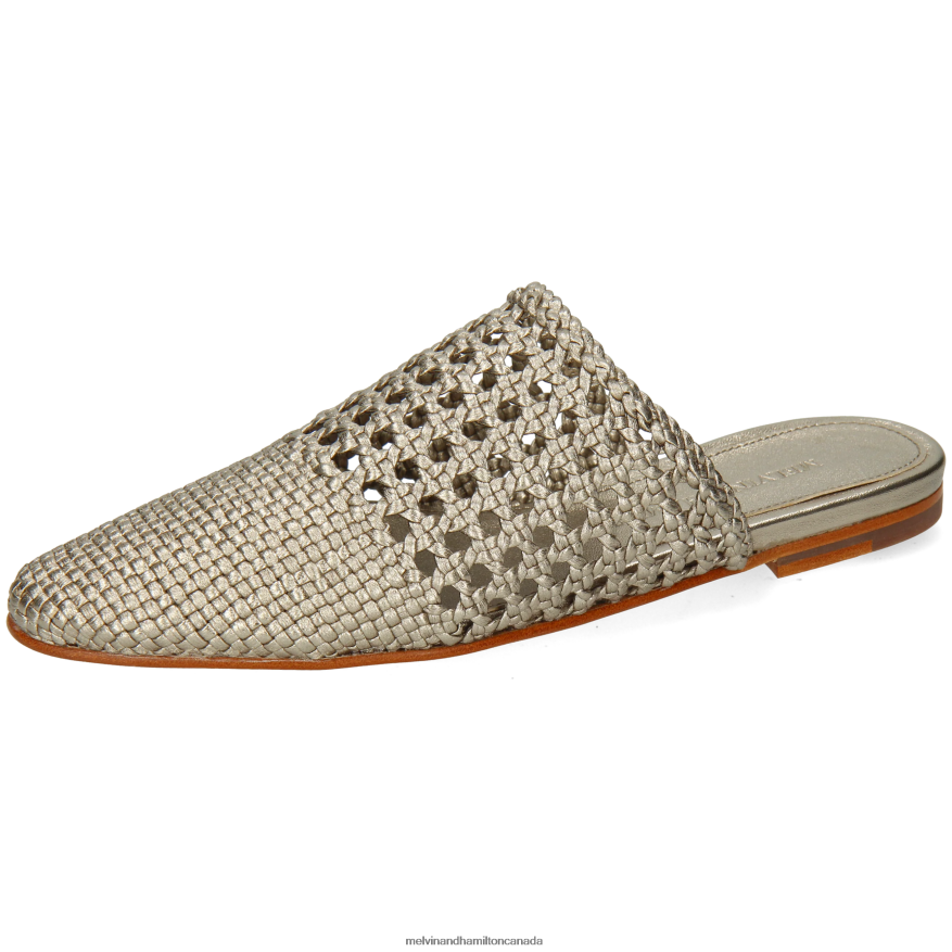 Women Melvin & Hamilton Silver Mira 3 Mules P4V68P1698 Women Melvin & Hamilton Silver Mira 3 Mules P4V68P1698