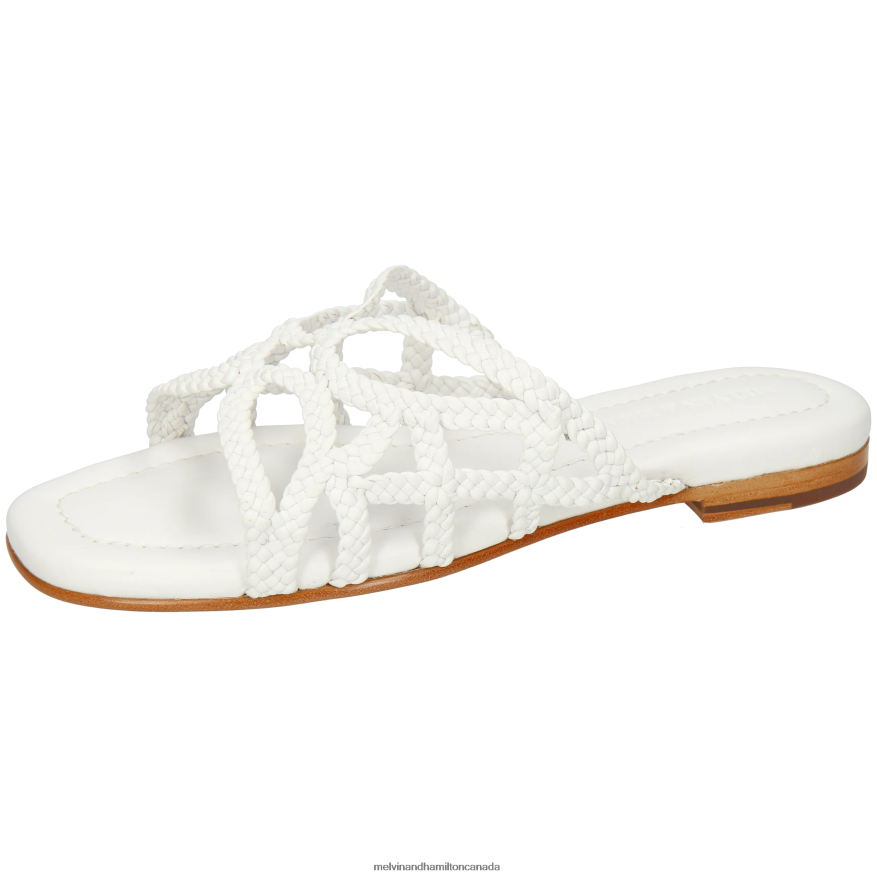 Women Melvin & Hamilton White Elodie 64 Mules P4V68P1555 Women Melvin & Hamilton White Elodie 64 Mules P4V68P1555