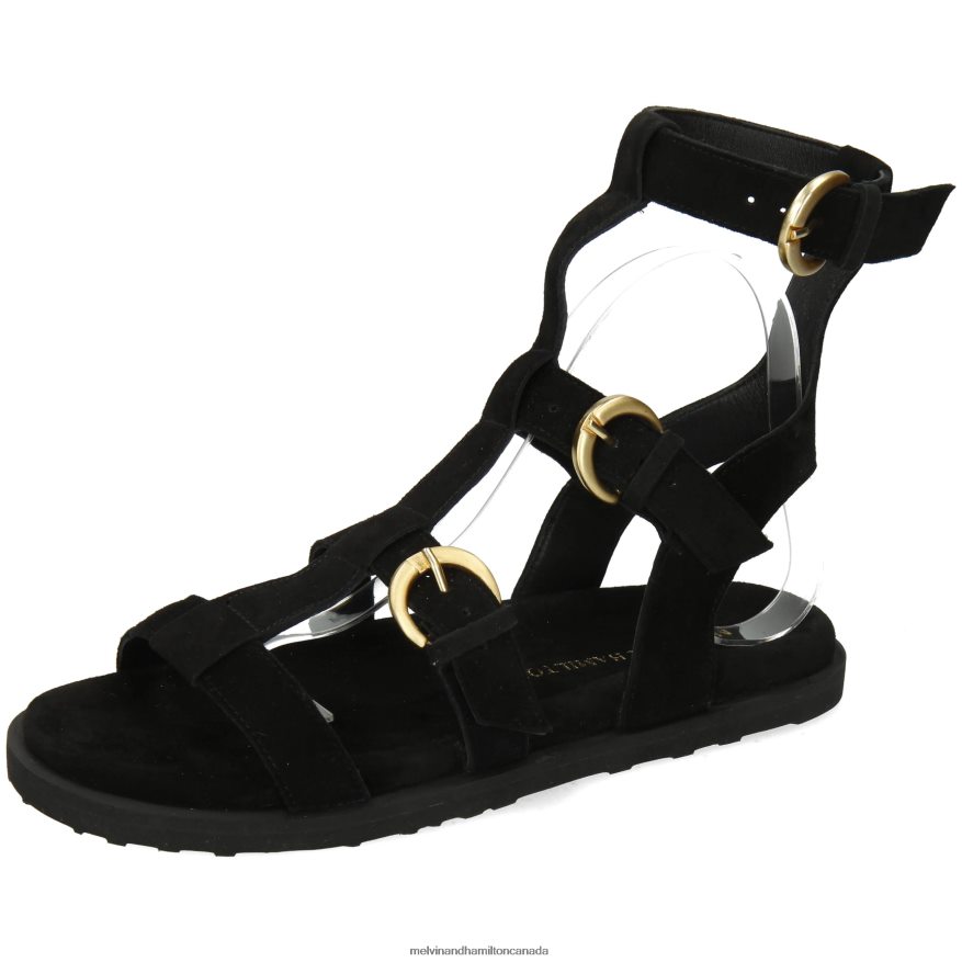 Women Melvin & Hamilton Black Wilma 12 Sandals P4V68P1921 Women Melvin & Hamilton Black Wilma 12 Sandals P4V68P1921